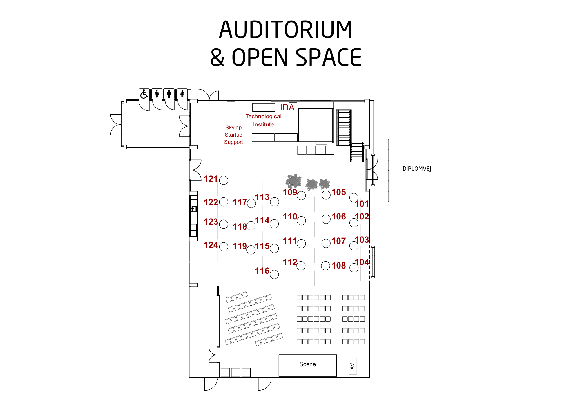 Open Space simpel oversigtsplan